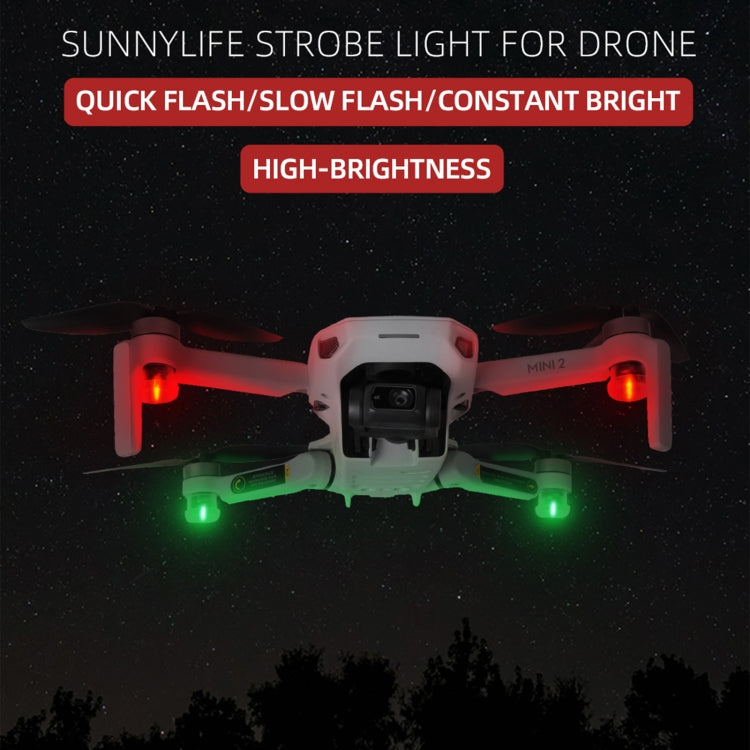 Sunnylife 2-Green + 2-Red Night Strobe LED Light Indicator Light for DJI Mavic 2 / Mini / Mavic Air 2 / FPV - Others by Sunnylife | Online Shopping South Africa | PMC TechLife | Buy Now Pay Later Mobicred