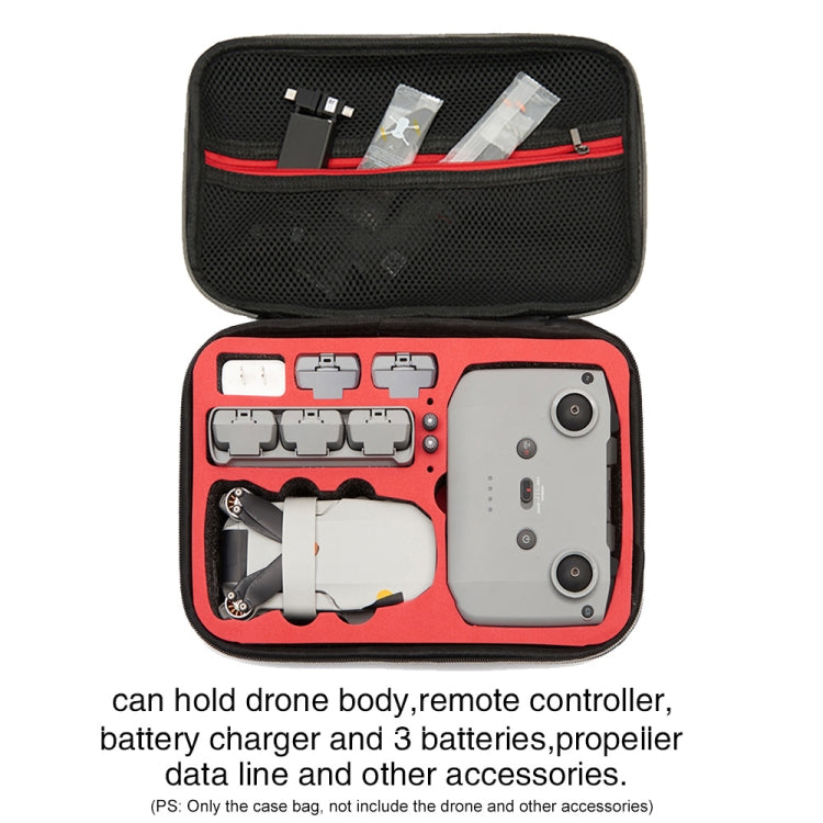 For DJI Mini 2 SE Grey Shockproof Carrying Hard Case Storage Bag, Size: 21.5 x 29.5 x 10cm (Red) - free shipping - PMC TechLife - Order now!