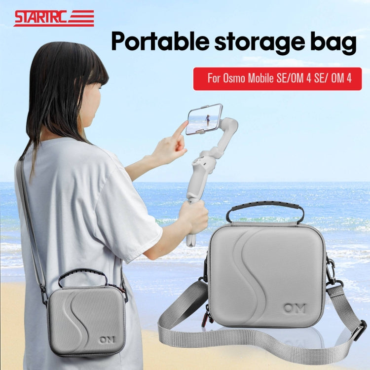 For DJI Osmo Mobile 4 / OM4 / OM4 SE STARTRC Portable Shockproof Waterproof PU Case Bag(Grey) -  by STARTRC | Online Shopping South Africa | PMC Jewellery | Buy Now Pay Later Mobicred