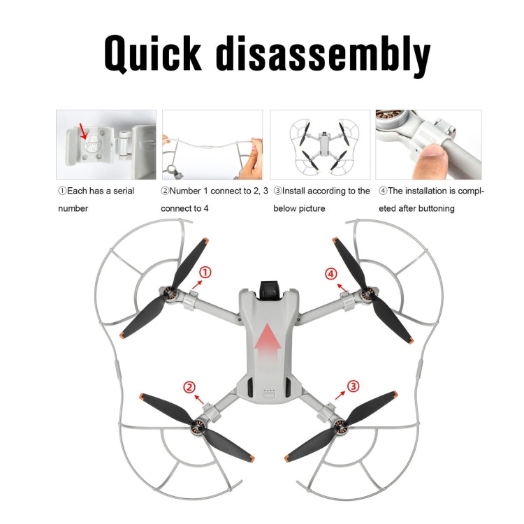 For DJI Mini 4 Pro STARTRC Drone Propeller Protective Guard Anti-collision Ring (Grey) - Other by STARTRC | Online Shopping South Africa | PMC Jewellery | Buy Now Pay Later Mobicred