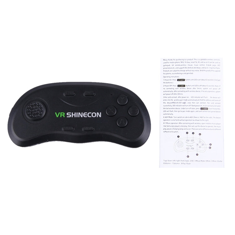 VR Shinecon 3D Movie Games Virtual Reality Glasses Bluetooth Remote Controller Gamepad(Black) - VR Accessories by PMC TechLife | Online Shopping South Africa | PMC TechLife | Buy Now Pay Later Mobicred