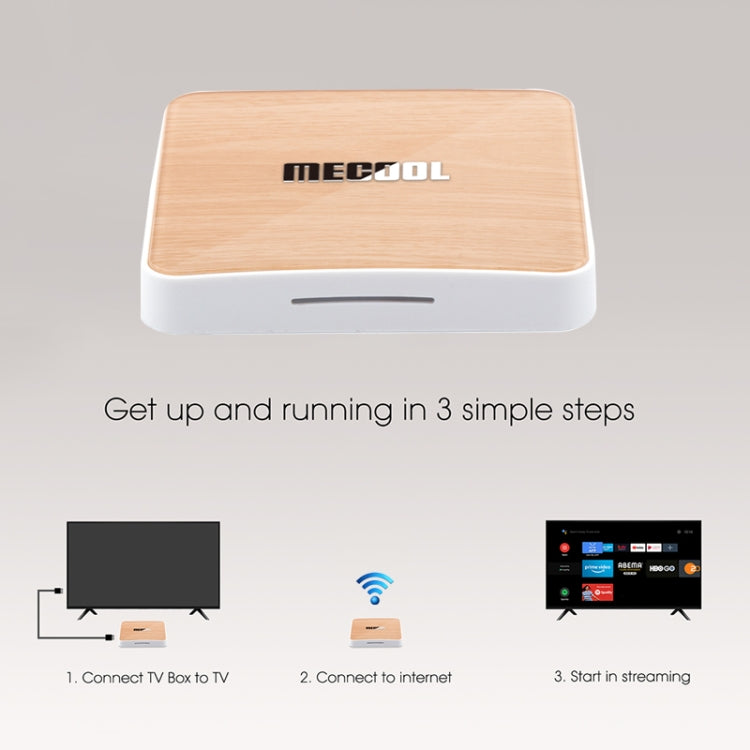 MECOOL KM6 4K Smart TV BOX Android 10.0 Media Player with Remote Control, Amlogic S905X4 Quad Core ARM Cortex A55, RAM: 4GB, ROM: 64GB, Support WiFi, Bluetooth, Ethernet, US Plug - Amlogic S905 by MECOOL | Online Shopping South Africa | PMC Jewellery
