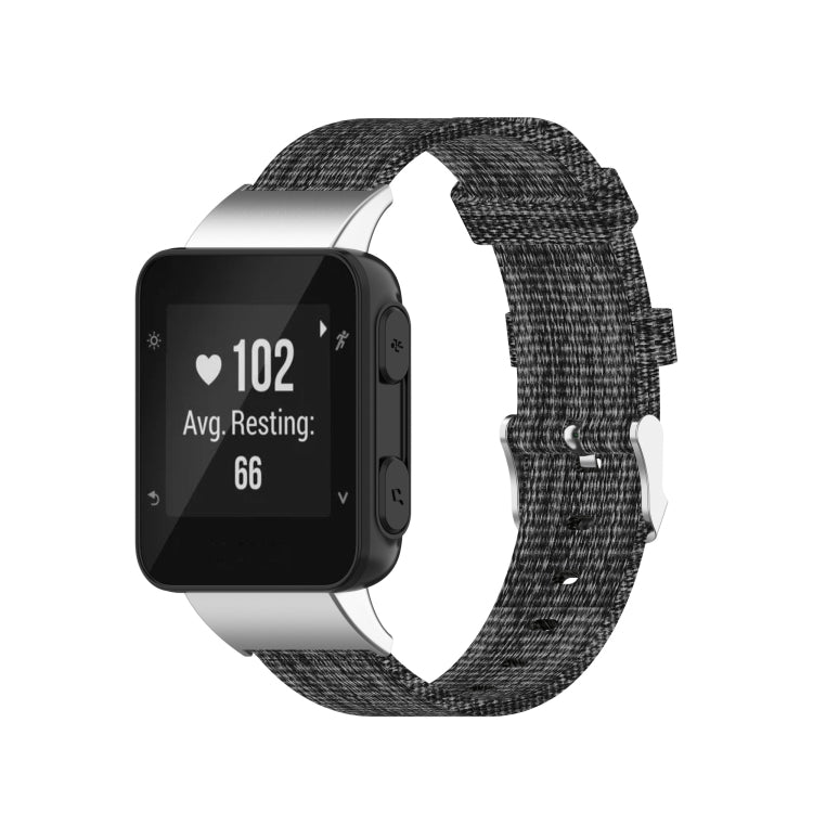 Compatible with Garmin Compatible witherunner 35 / 30 Universal Nylon Canvas Watch Band(Grey) - Watch Bands by PMC Jewellery | Online Shopping South Africa | PMC Jewellery | Buy Now Pay Later Mobicred