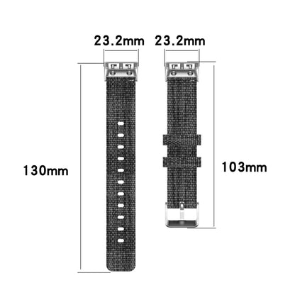 Compatible with Garmin Compatible witherunner 35 / 30 Universal Nylon Canvas Watch Band(Grey) - Watch Bands by PMC Jewellery | Online Shopping South Africa | PMC Jewellery | Buy Now Pay Later Mobicred