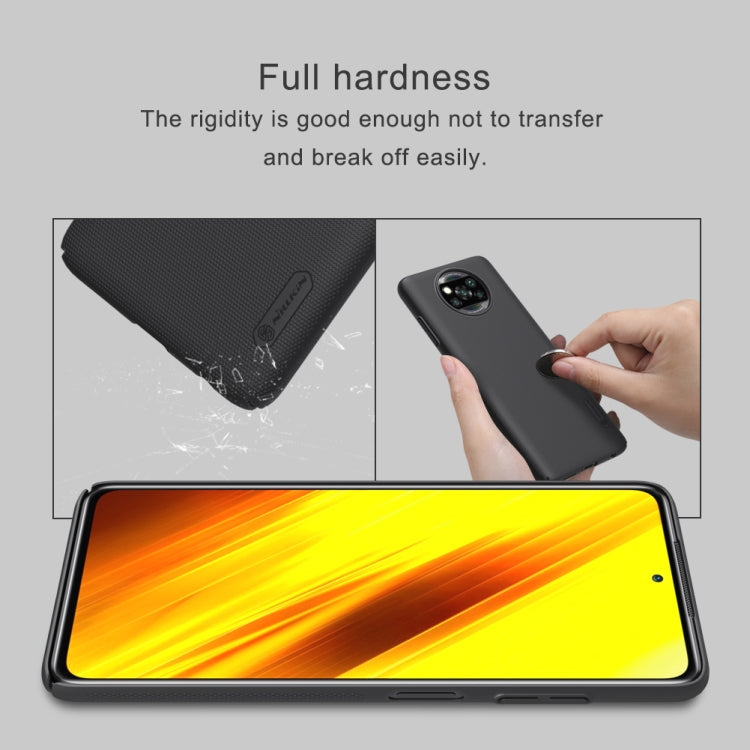 For Xiaomi Poco X3 NFC NILLKIN Frosted Concave-convex Texture PC Protective Case(Black) - Xiaomi Cases by NILLKIN | Online Shopping South Africa | PMC Jewellery