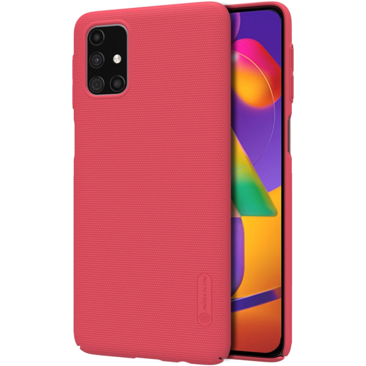 For Samsung Galaxy M31s NILLKIN Frosted Concave-convex Texture PC Protective Case(Red) - Galaxy Phone Cases by NILLKIN | Online Shopping South Africa | PMC Jewellery