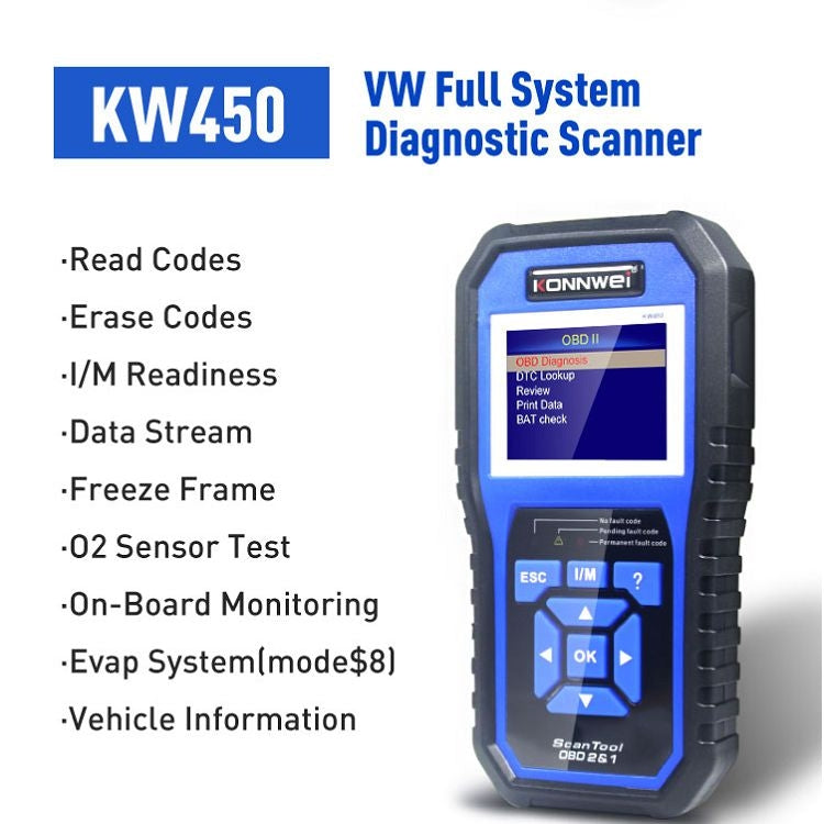 KONNWEI KW450 Car 2.8 inch TFT Color Screen Battery Tester Support 2 Languages / System  XP WIN7 WIN8 WIN10 - free shipping - PMC TechLife - Order now!