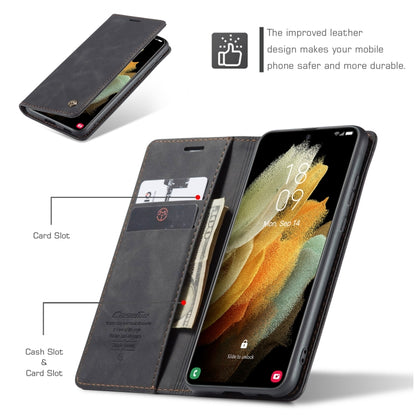 For Samsung Galaxy S21 Ultra 5G CaseMe 013 Multifunctional Horizontal Flip Leather Case with Holder & Card Slot & Wallet(Black) - Galaxy S21 Ultra 5G Cases by CaseMe | Online Shopping South Africa | PMC Jewellery