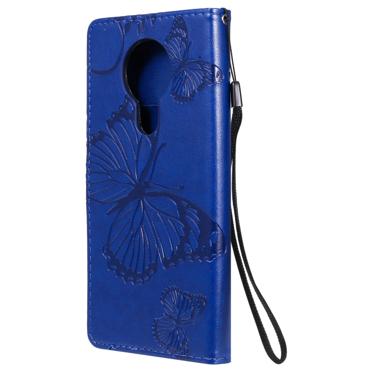 For Nokia 3.4 3D Butterflies Embossing Pattern Horizontal Flip Leather Case with Holder & Card Slot & Wallet(Blue) - free shipping - PMC TechLife - Order now!