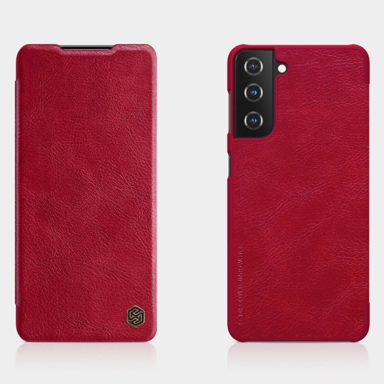 For Samsung Galaxy S21 Plus 5G NILLKIN QIN Series Crazy Horse Texture Horizontal Flip Leather Case with Card Slot(Red) - Galaxy S21+ 5G Cases by NILLKIN | Online Shopping South Africa | PMC Jewellery