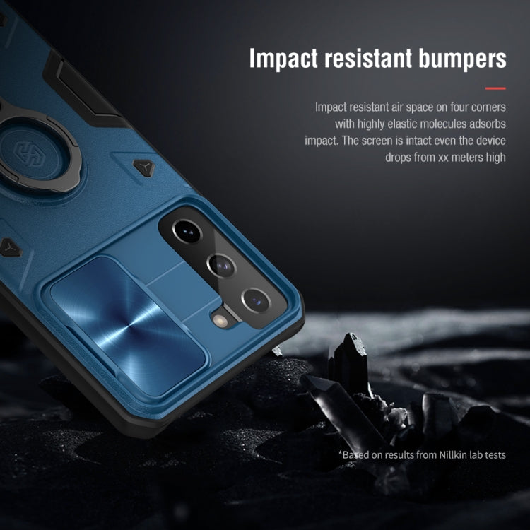 For Samsung Galaxy S21+ 5G NILLKIN Shockproof CamShield Armor Protective Case with Invisible Ring Holder(Blue) - Galaxy S21+ 5G Cases by NILLKIN | Online Shopping South Africa | PMC TechLife