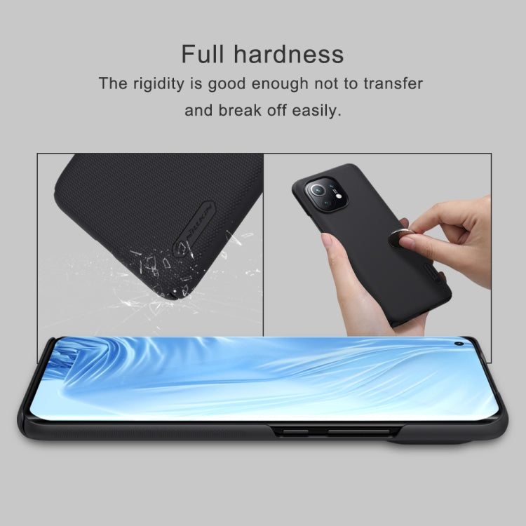 For Xiaomi Mi 11 NILLKIN Frosted Concave-convex Texture PC Protective Case(Black) - Xiaomi Cases by NILLKIN | Online Shopping South Africa | PMC Jewellery