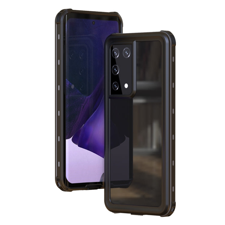 For Samsung Galaxy S21 Ultra 5G RedPepper Transparent Dot Shockproof Waterproof PC + TPU Protective Case(Black) - free shipping - PMC TechLife - Order now!