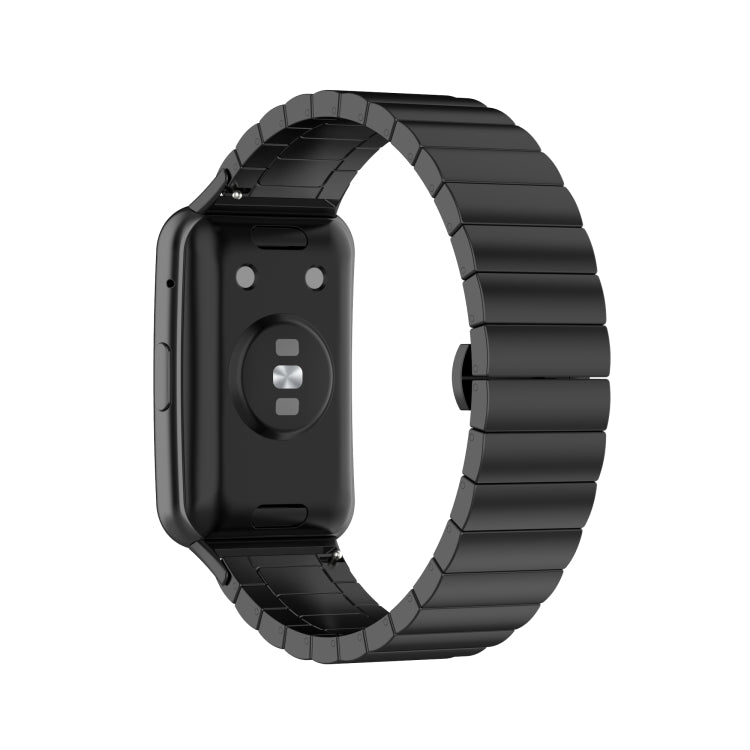 For Huawei Watch Fit Stainless Steel Watch Band(Black) - Watch Bands by PMC TechLife | Online Shopping South Africa | PMC TechLife | Buy Now Pay Later Mobicred