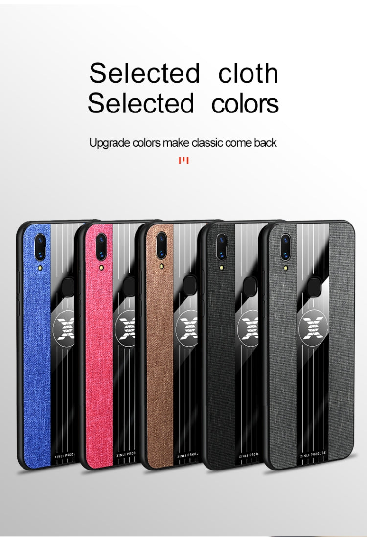 For Vivo X21 UD XINLI Stitching Cloth Texture Shockproof TPU Protective Case(Brown) - vivo Cases by XINLI | Online Shopping South Africa | PMC TechLife | Buy Now Pay Later Mobicred