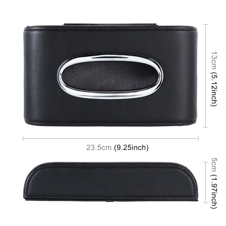 Universal Car Tissue Box with Temporary Parking Phone Number Card(Black) - Tissue Boxes by PMC TechLife | Online Shopping South Africa | PMC TechLife