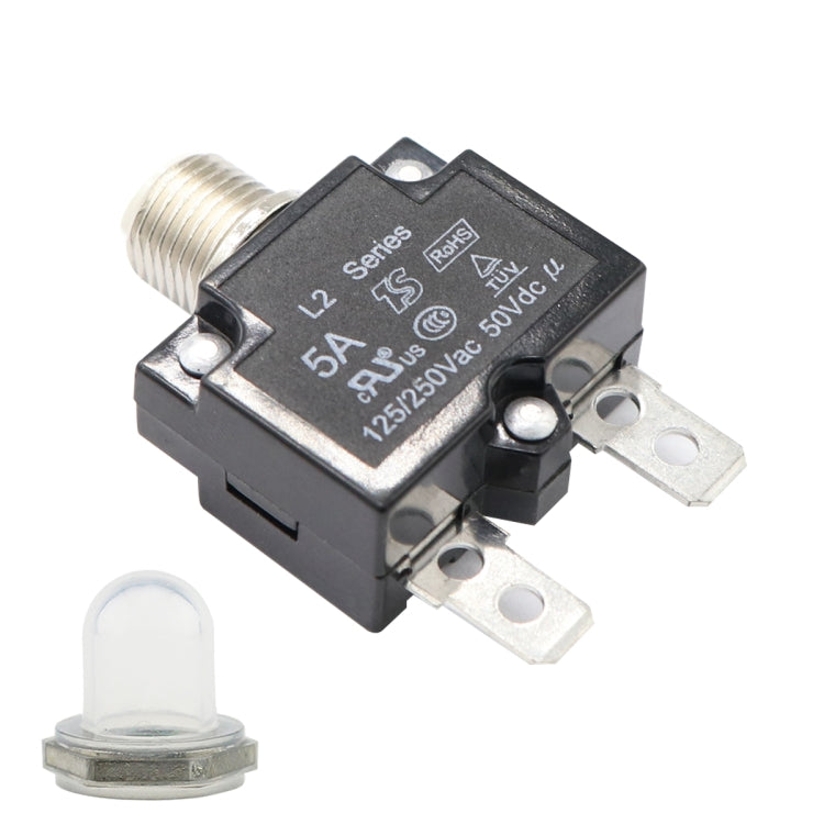 L2 Series 50V Car Overload Protector Manual Reset DC Circuit Breaker with Waterproof Cover, Current:5A - Fuse by PMC TechLife | Online Shopping South Africa | PMC TechLife