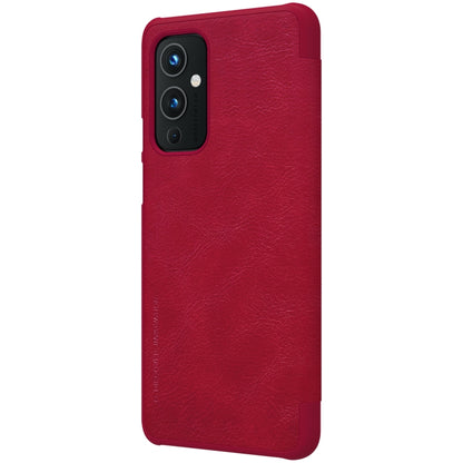 For OnePlus 9 (IN/CN Version) NILLKIN QIN Series Crazy Horse Texture Horizontal Flip Leather Case with Card Slot(Red) - OnePlus Cases by NILLKIN | Online Shopping South Africa | PMC Jewellery