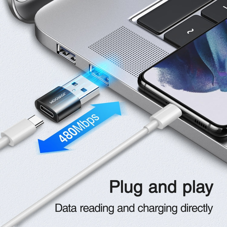 JOYROOM S-H152 3A USB Male to USB-C / Type-C Female OTG Adapter(Black) - OTG Adapter by JOYROOM | Online Shopping South Africa | PMC TechLife | Buy Now Pay Later Mobicred