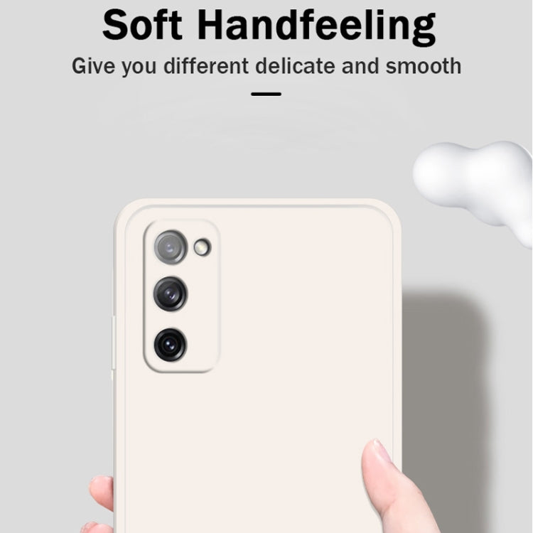 For Samsung Galaxy S20 FE Solid Color Imitation Liquid Silicone Straight Edge Dropproof Full Coverage Protective Case(Purple) - free shipping - PMC TechLife - Order now!