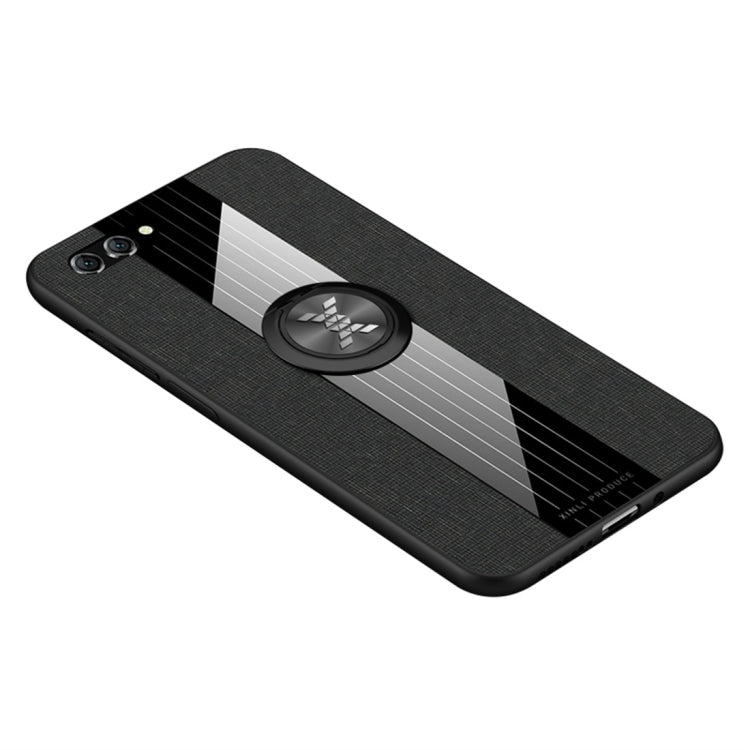 For Huawei nova 2s XINLI Stitching Cloth Textue Shockproof TPU Protective Case with Ring Holder(Black) - Huawei Cases by XINLI | Online Shopping South Africa | PMC TechLife | Buy Now Pay Later Mobicred