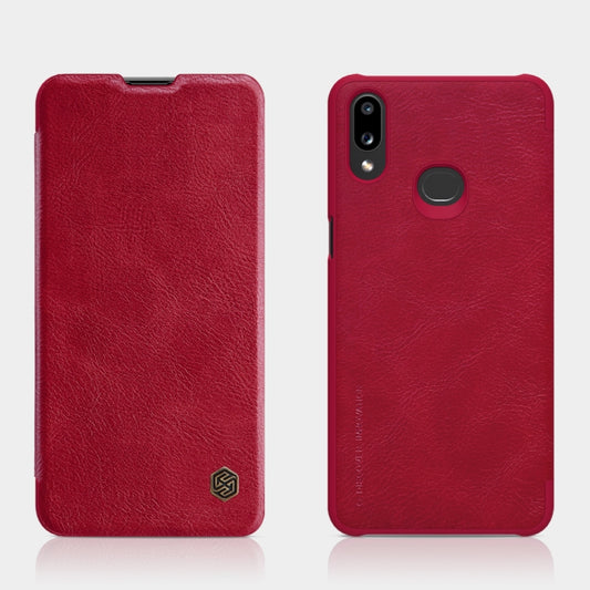 For Galaxy A10s NILLKIN QIN Series Crazy Horse Texture Horizontal Flip Leather Case, with Card Slot(Red) - Galaxy Phone Cases by NILLKIN | Online Shopping South Africa | PMC Jewellery