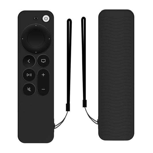 Silicone Protective Case Cover For Apple TV 4K 4th Siri Remote Controller(Black) - Apple TV Accessories by PMC Jewellery | Online Shopping South Africa | PMC Jewellery