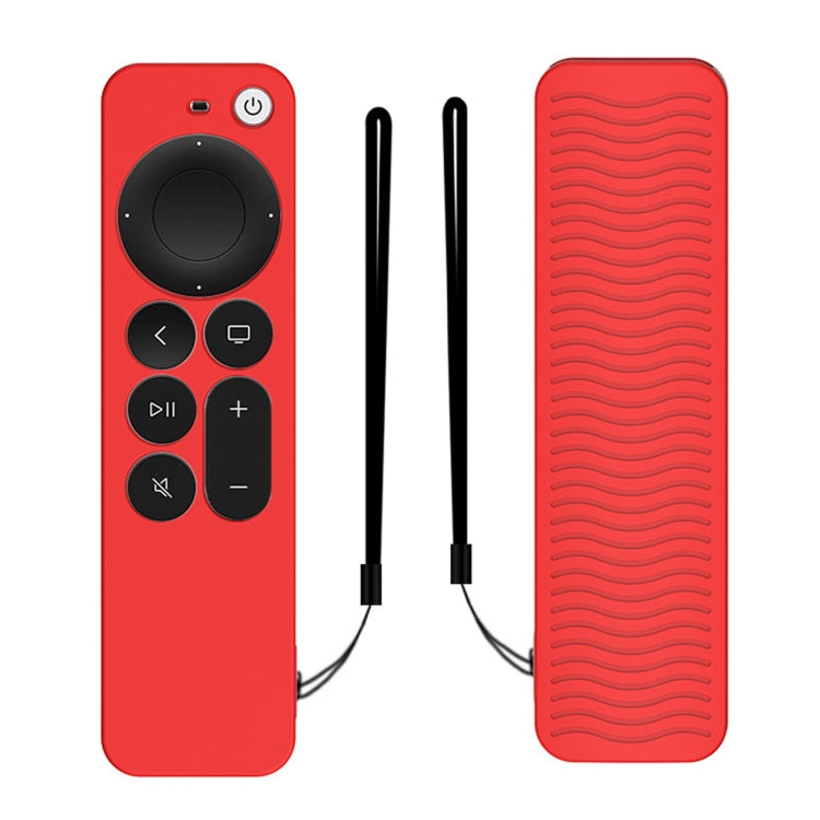 Silicone Protective Case Cover For Apple TV 4K 4th Siri Remote Controller(Red) - Apple TV Accessories by PMC Jewellery | Online Shopping South Africa | PMC Jewellery