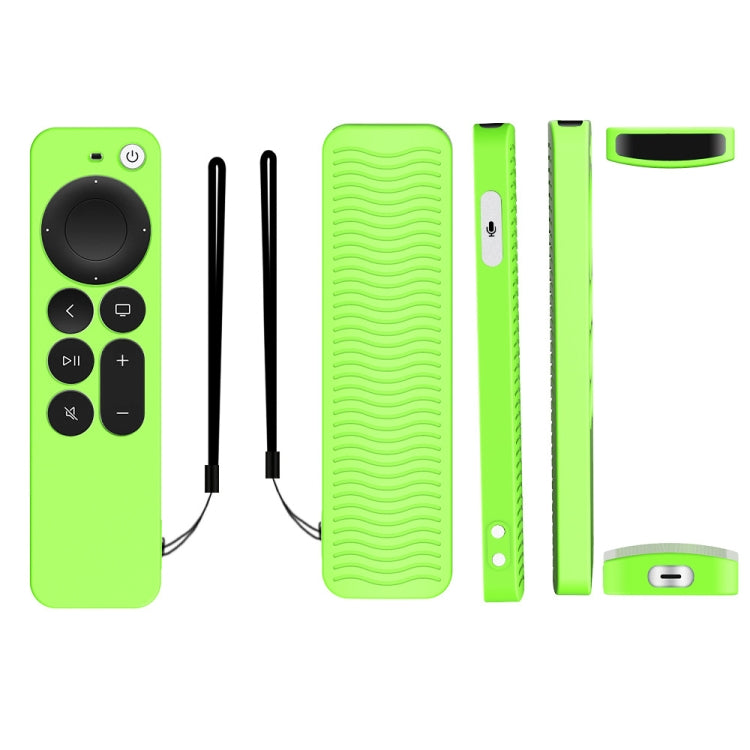 Silicone Protective Case Cover For Apple TV 4K 4th Siri Remote Controller(Luminous Green) - Apple TV Accessories by PMC Jewellery | Online Shopping South Africa | PMC Jewellery