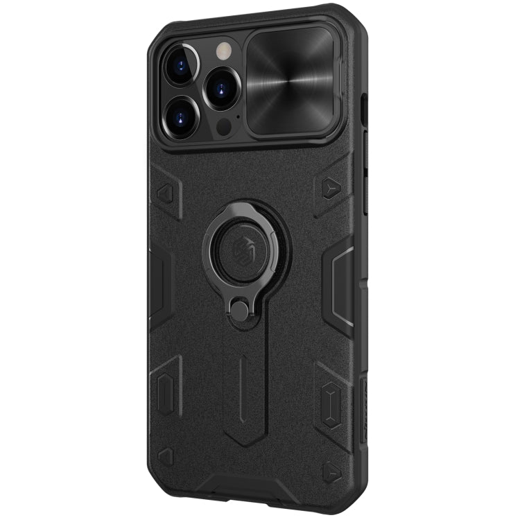 For iPhone 13 Pro Max NILLKIN Shockproof CamShield Armor Protective Case with Invisible Ring Holder (Black) - iPhone 13 Pro Max Cases by NILLKIN | Online Shopping South Africa | PMC Jewellery