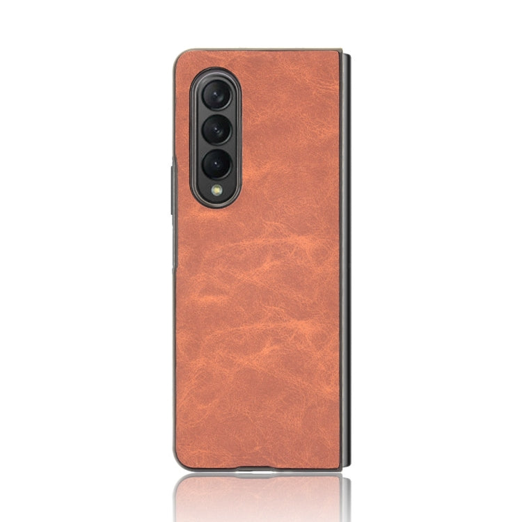 For Samsung Galaxy Z Fold3 5G Shockproof Sheep Skin PC + PU + TPU Case(Brown) - free shipping - PMC TechLife - Order now!