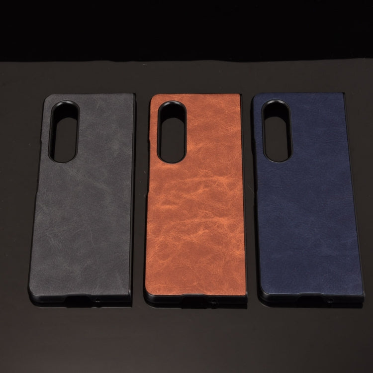 For Samsung Galaxy Z Fold3 5G Shockproof Sheep Skin PC + PU + TPU Case(Brown) - free shipping - PMC TechLife - Order now!