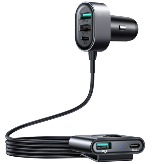 JOYROOM JR-CL05 72W 2 PD USB-C / Type-C + 3 QC 3.0 USB Fast Car Charger(Black) - Car Charger by JOYROOM | Online Shopping South Africa | PMC Jewellery