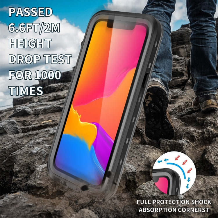 For iPhone 13 Pro Max RedPepper Transparent Dot Shockproof Waterproof PC + TPU Protective Case (Black) - iPhone 13 Pro Max Cases by RedPepper | Online Shopping South Africa | PMC TechLife | Buy Now Pay Later Mobicred