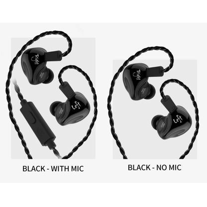 KZ ZS4 Ring Iron Hybrid Drive In-ear Wired Earphone, Mic Version(Black) - In Ear Wired Earphone by KZ | Online Shopping South Africa | PMC Jewellery | Buy Now Pay Later Mobicred