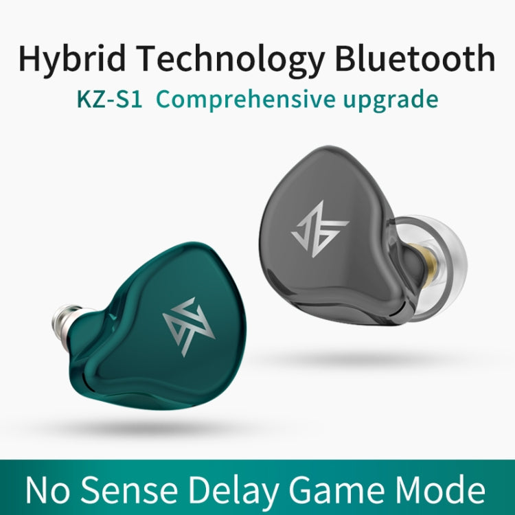 KZ S1 1DD+1BA Hybrid Technology Wireless Bluetooth 5.0 Stereo In-ear Sports Earphone with Microphone(Green) - Bluetooth Earphone by KZ | Online Shopping South Africa | PMC Jewellery | Buy Now Pay Later Mobicred