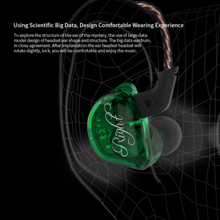 KZ ZSR 6-unit Ring Iron In-ear Wired Earphone, Standard Version(Black) - In Ear Wired Earphone by KZ | Online Shopping South Africa | PMC TechLife | Buy Now Pay Later Mobicred