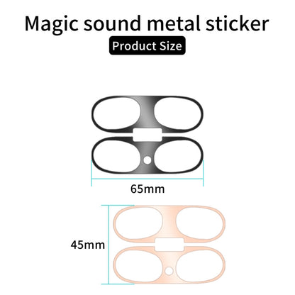 For Beats Studio Buds Wireless Bluetooth Earphone Magic Sound Metal Protective Sticker(Rose Gold) - Protective Sticker by PMC Jewellery | Online Shopping South Africa | PMC Jewellery