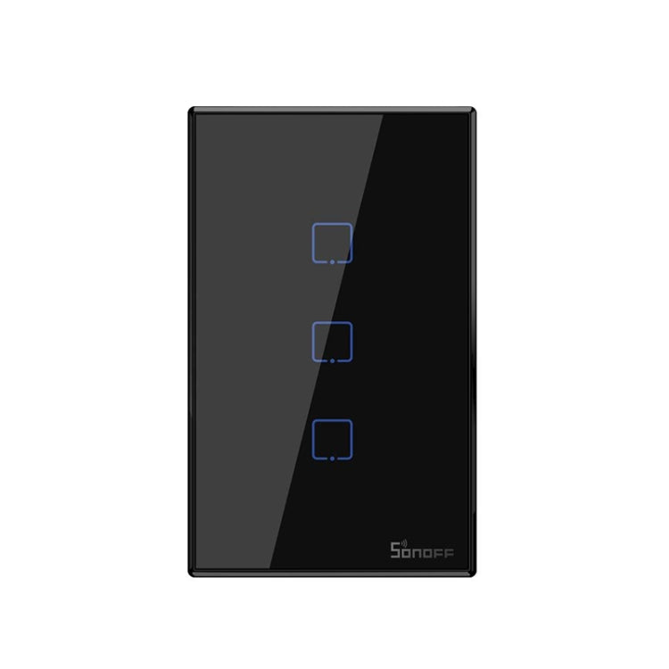 Sonoff T3 US-TX 433 RF WIFI Smart Remote Control Wall Touch Switch, US Plug, Style:Three Buttons - Smart Switch by Sonoff | Online Shopping South Africa | PMC Jewellery