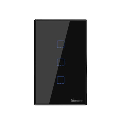 Sonoff T3 US-TX 433 RF WIFI Smart Remote Control Wall Touch Switch, US Plug, Style:Three Buttons - Smart Switch by Sonoff | Online Shopping South Africa | PMC Jewellery