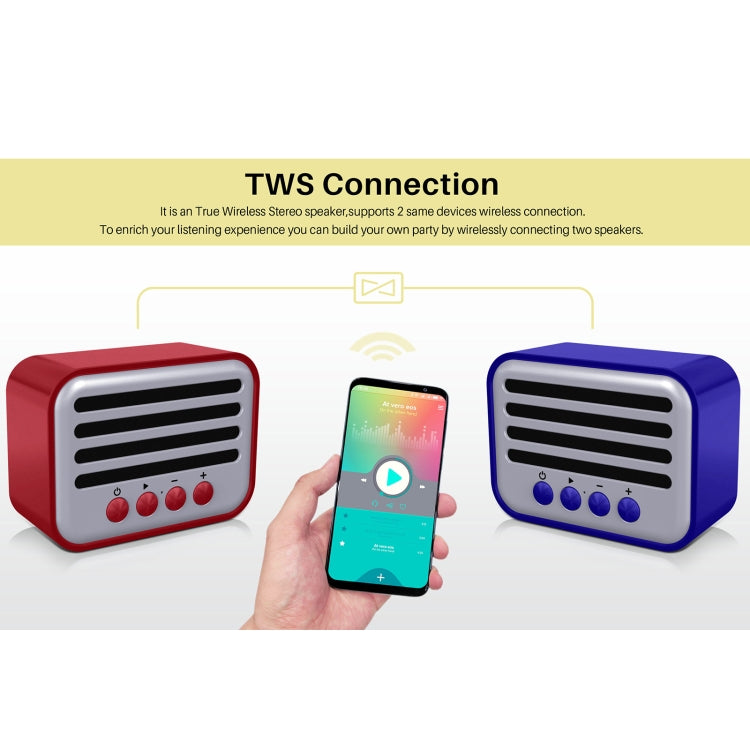 New Rixing NR-102 Mini TWS Bluetooth Speaker(Orange) - Mini Speaker by New Rixing | Online Shopping South Africa | PMC Jewellery