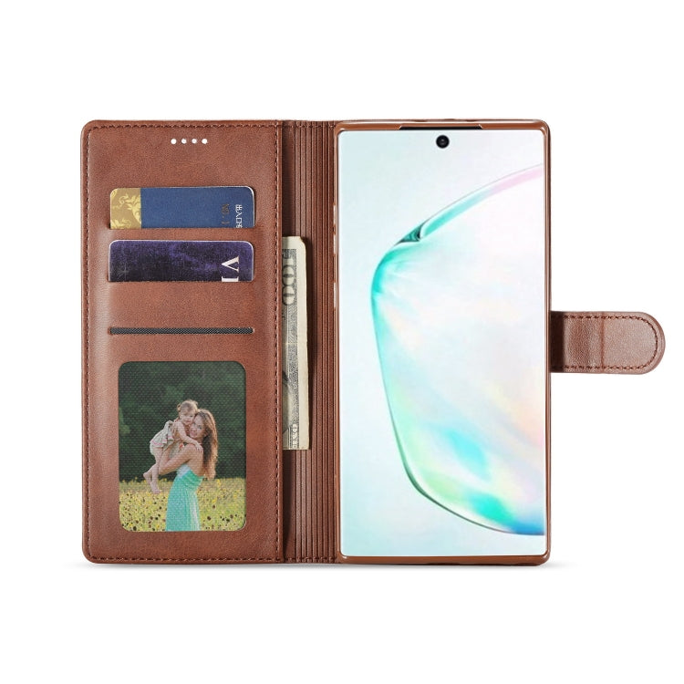 For Galaxy Note 10 Plus LC.IMEEKE Calf Texture Horizontal Flip Leather Case, with Holder & Card Slots & Wallet(Brown) - Galaxy Phone Cases by LC.IMEEKE | Online Shopping South Africa | PMC TechLife | Buy Now Pay Later Mobicred