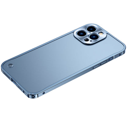 For iPhone 13 Pro Max Metal Frame Frosted PC Shockproof Phone Case (Ocean Blue) - iPhone 13 Pro Max Cases by PMC Jewellery | Online Shopping South Africa | PMC Jewellery