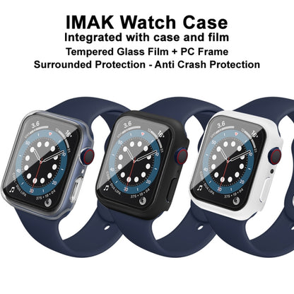 IMAK Shockproof PC Protective Case with Tempered Glass Film For Apple Watch Series 6 & SE & 5 & 4 40mm(White) - Watch Cases by imak | Online Shopping South Africa | PMC Jewellery | Buy Now Pay Later Mobicred