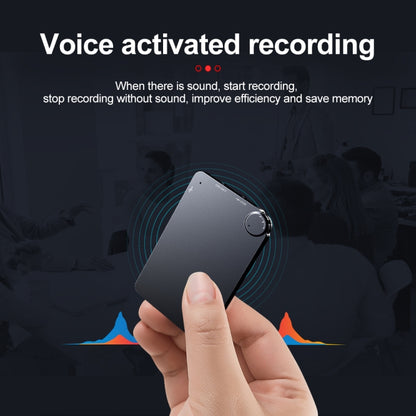 K2 Portable Ultra-thin Card Voice Recorder, Capacity:4GB(Black) -  by PMC Jewellery | Online Shopping South Africa | PMC Jewellery