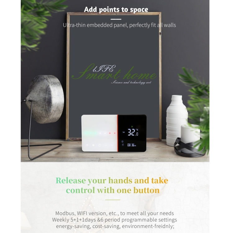 BHT-005-GCLW 220V AC 3A Smart Home Heating Thermostat for EU Box, Control Boiler Heating with Only Internal Sensor & WIFI Connection - free shipping - PMC TechLife - Order now!