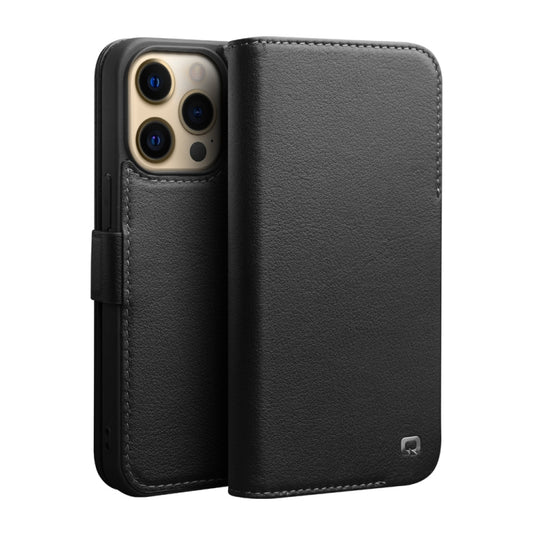 For iPhone 13 Pro Max QIALINO Magnetic Buckle Leather Phone Case (Black) - iPhone 13 Pro Max Cases by QIALINO | Online Shopping South Africa | PMC Jewellery | Buy Now Pay Later Mobicred