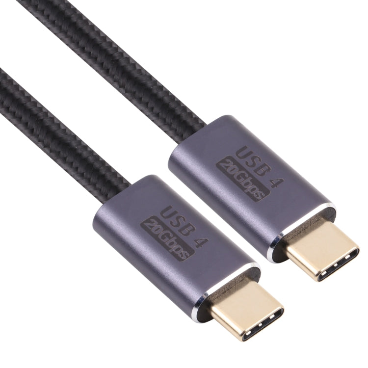 20Gbps USB 4 USB-C / Type-C Male to USB-C / Type-C Male Braided Data Cable, Cable Length:3m(Black) - Cable & Adapters by PMC TechLife | Online Shopping South Africa | PMC TechLife | Buy Now Pay Later Mobicred