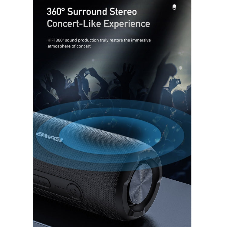 awei Y669 Outdoor Waterproof TWS Wireless Bluetooth Speaker(Black) - Desktop Speaker by awei | Online Shopping South Africa | PMC Jewellery