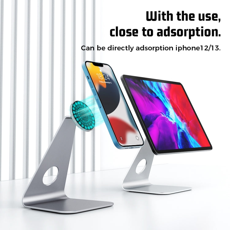 R-JUST PB01-13 L-shaped Magnetic Tablet Phone Desktop Holder(Grey) - free shipping - PMC TechLife - Order now!